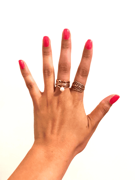 My beautiful hands post-painting with Honeybee Gardens “Hibiscus” color.